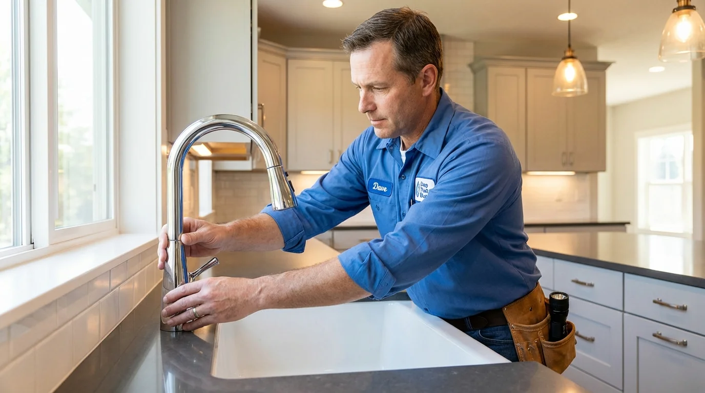 Kitchen faucet installation by Johns Plumbing LLC in Pearlington