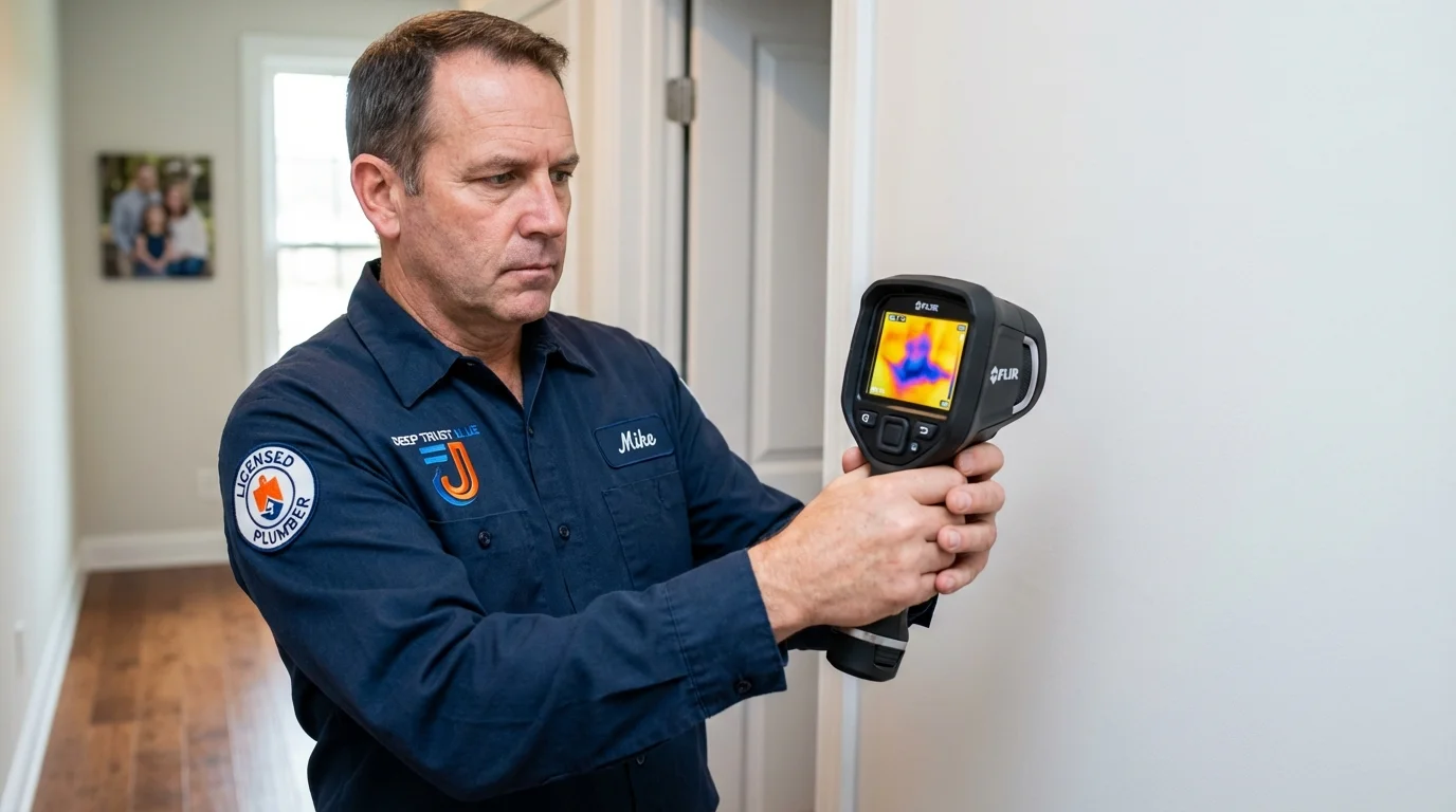 Thermal imaging leak detection by Johns Plumbing LLC in Pearlington