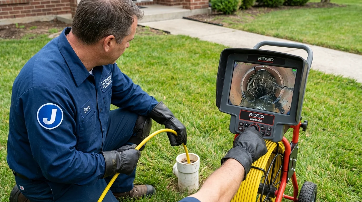Sewer camera inspection being performed by Johns Plumbing LLC in Pearlington